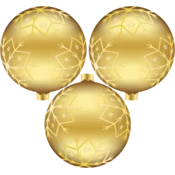 3 Boules de noël argent