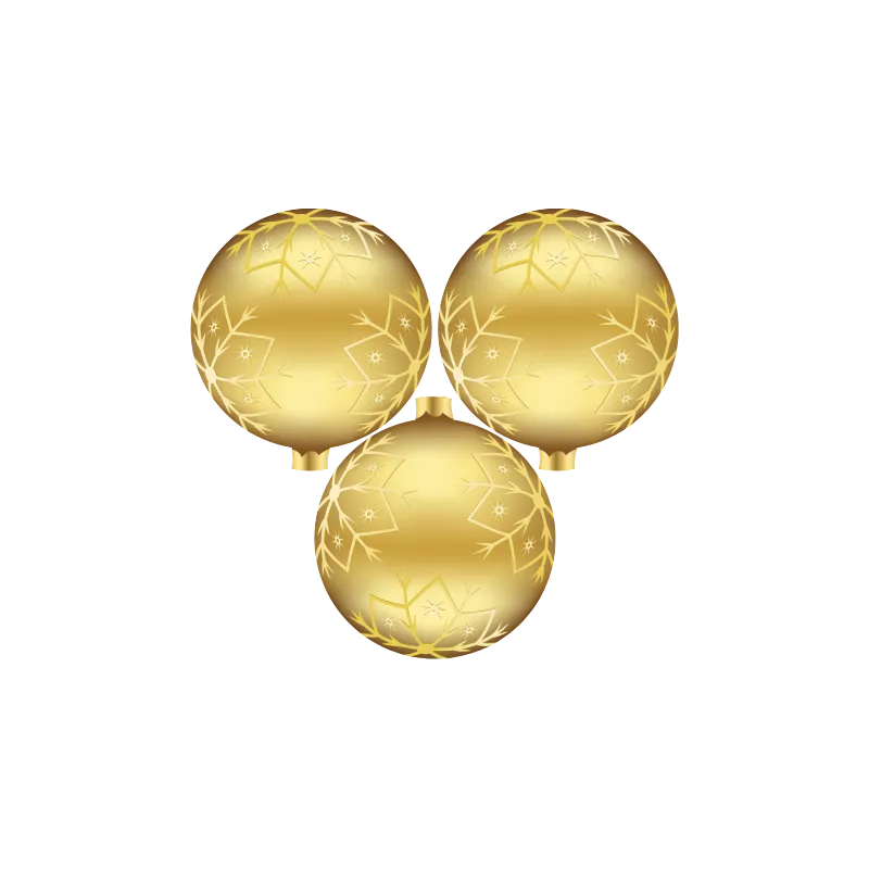 3 Boules de noël argent