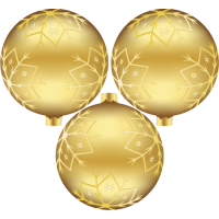 3 Boules de noël dorées T10