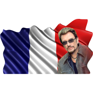 Johnny Hallyday drapeau français