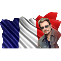 Johnny Hallyday drapeau americain