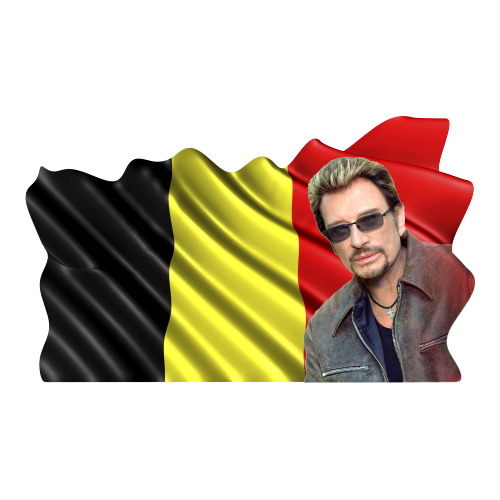 Johnny Hallyday drapeau belge