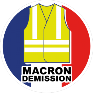 Sticker et autocollant macron demission