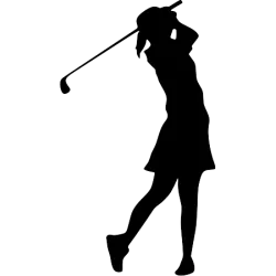 Joueur de golf et sac