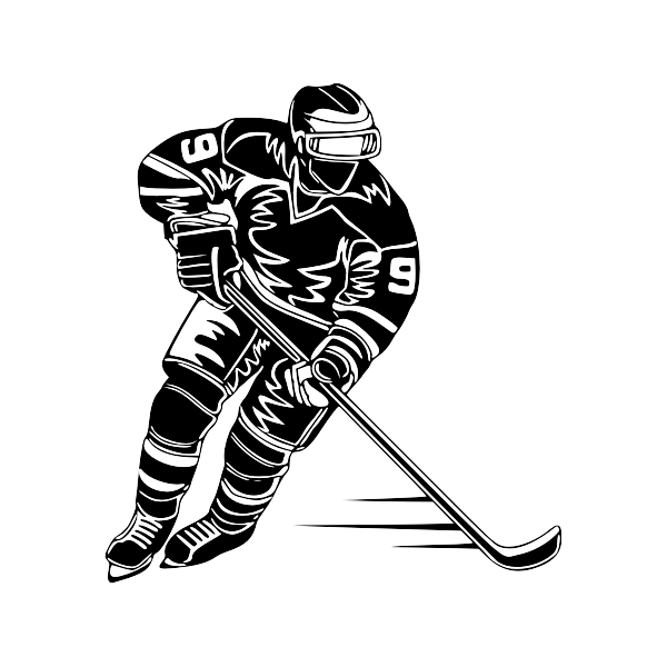 Sticker et autocollant Joueur de hockey