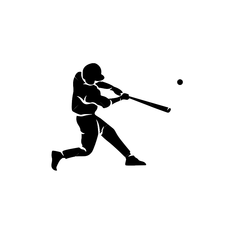 Joueur de base-ball silhouette Autocollant Vinyle Voiture Fenêtre Autocollant