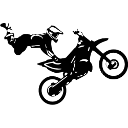 Moto cross saut