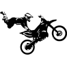 Moto cross saut