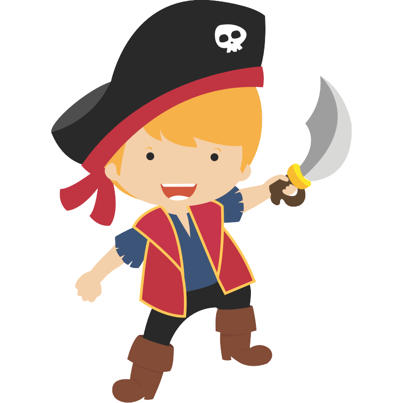 Sticker pirate et son perroquet – Stickers STICKERS BÉBÉS Garçon