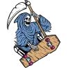 Autocollant Tête de Mort Perroquet