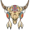 Autocollant Skull Indien