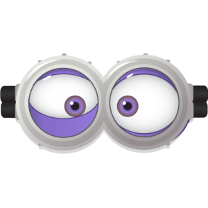 Autocollant Yeux violets Minions