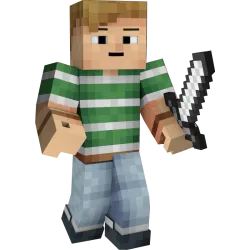 Autocollant minecraft course épée