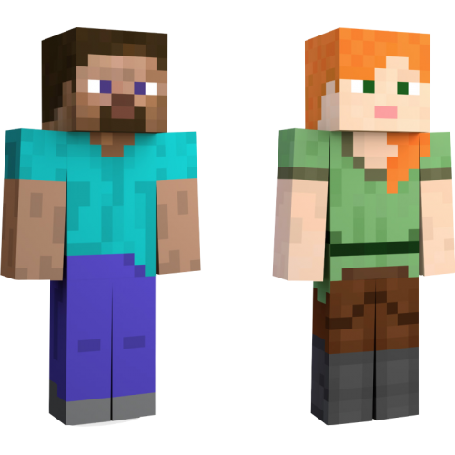 Autocollant minecraft couple