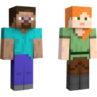 Autocollant minecraft couple