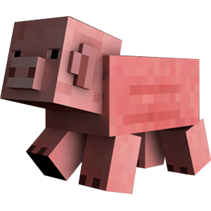 Autocollant minecraft cochon