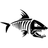 Sticker Arrête Poisson Piranha