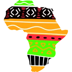 Carte Afrique coloré