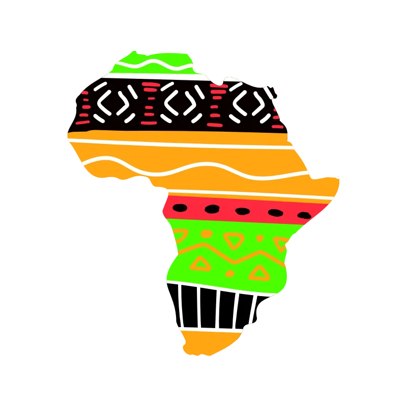 Carte Afrique coloré