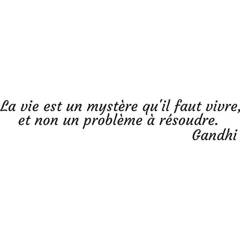 Sticker Et Autocollant Citation Gandhi La Vie