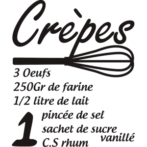 Stickers recette crepes