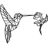 origami colibri et rose