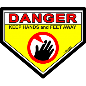 autocollant danger warning