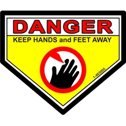 autocollant danger warning