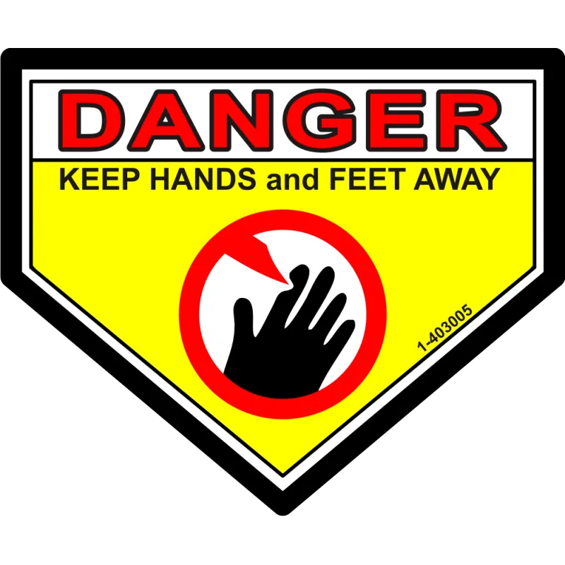 autocollant danger warning