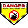 autocollant danger warning