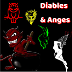 Stickers ange et diable